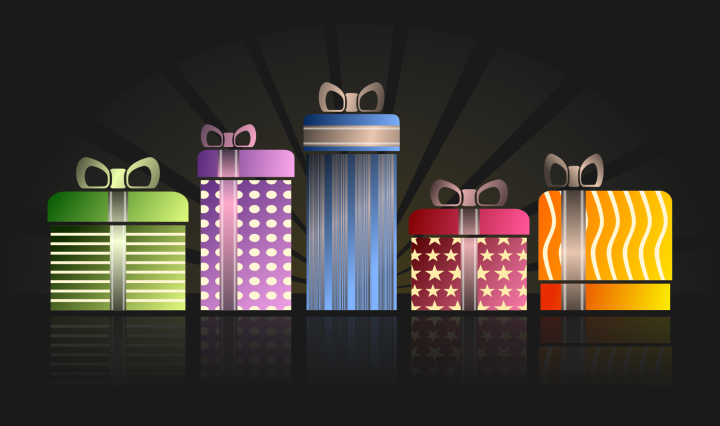 Image by OpenClipart-Vectors from Pixabay {link at https://pixabay.com/en/presents-gifts-birthday-wrapped-153926/}